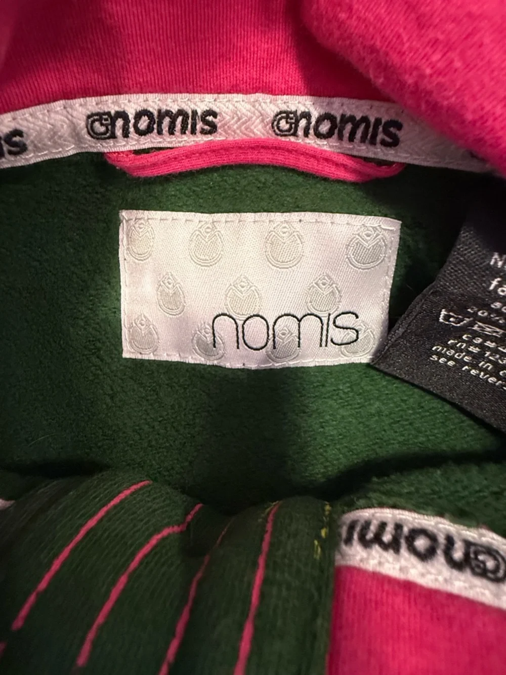 Nomis green & pink boho button up sweatshirt SZ SM - Picture 6 of 14